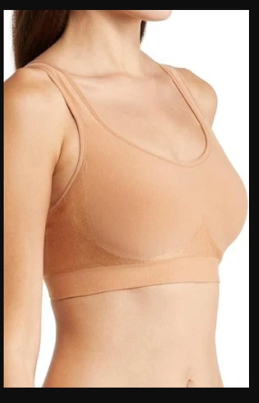 Shapermint Essentials Daily Comfort Wireless Shaper Bra Plus Size 3X Nude NEW